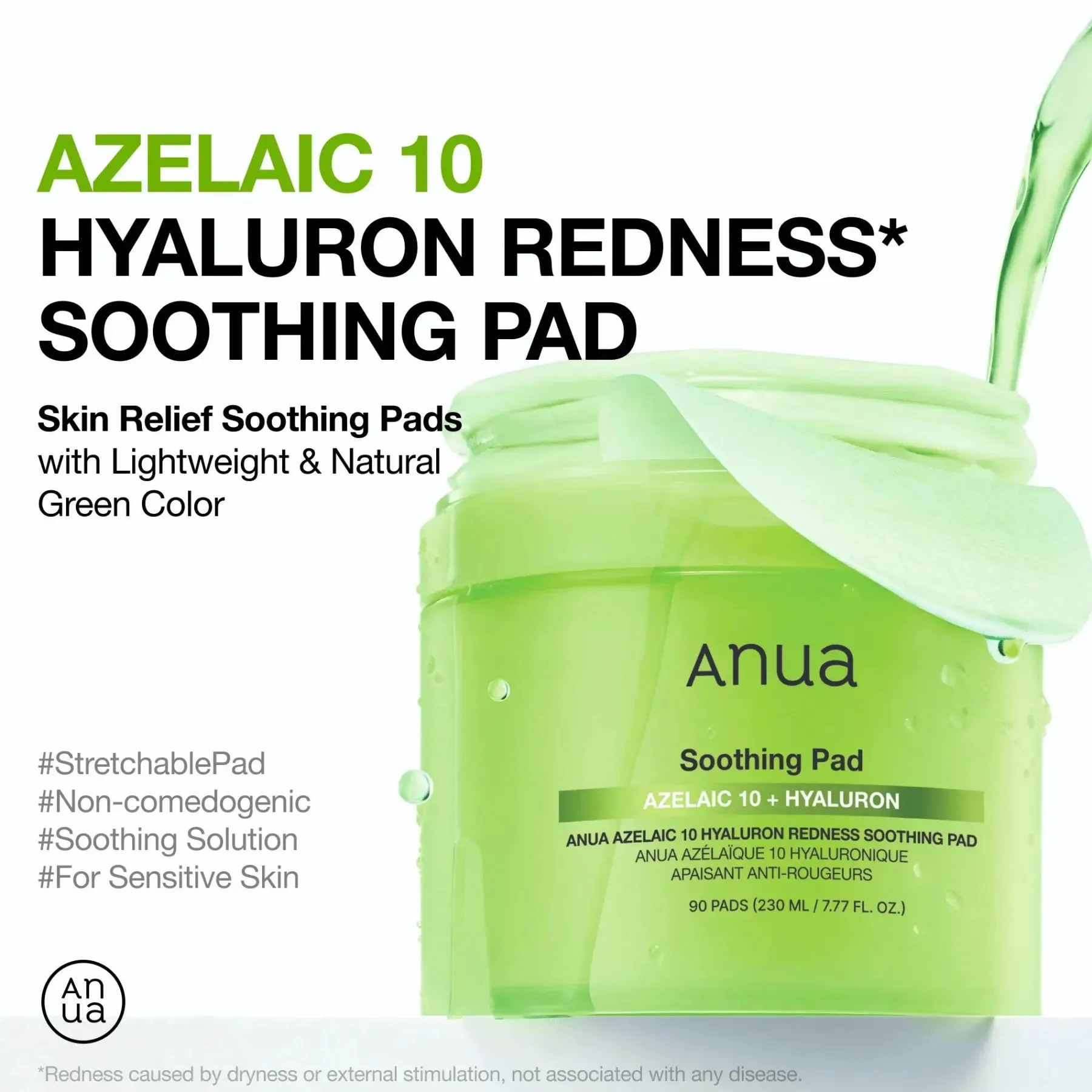 Online Acid 10 Hyaluron Redness Soothing Pad Hauptzutat|Toner Pads