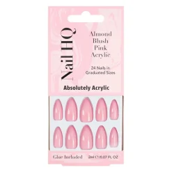 Hot Almond Blush Pink Acrylic Nails Künstliche Nägel