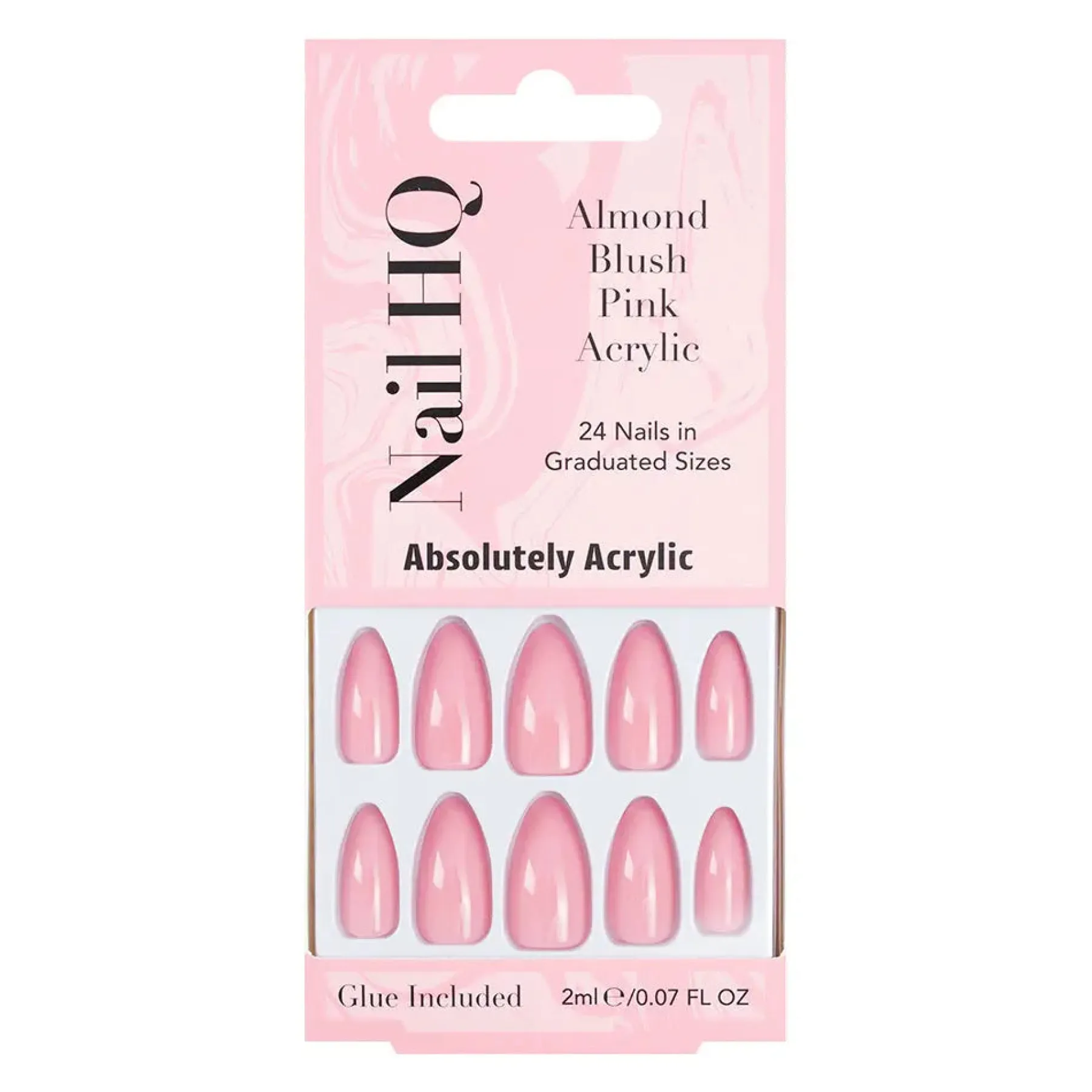 Hot Almond Blush Pink Acrylic Nails Künstliche Nägel
