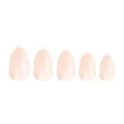 Best Almond Glossy French Nails Künstliche Nägel