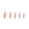 Almond Natural French Glaze Nails Künstliche Nägel
