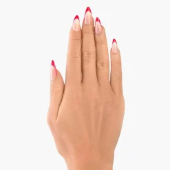 Best Almond Red French Nails Künstliche Nägel