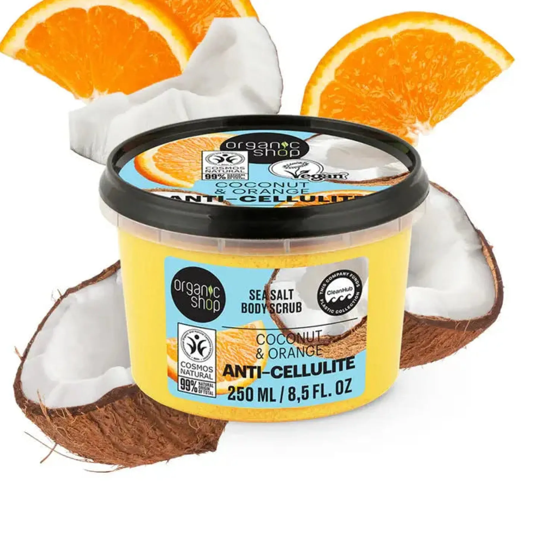 Clearance Anti-Cellulite Sea Salt Body Scrub Coconut & Orange Hoofdingrediënt Haircare|Everything Shower