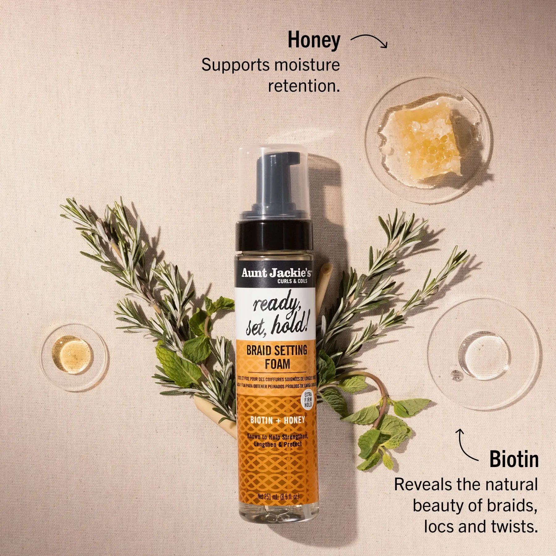 Hot Biotin + Honey Braid Setting Foam Haarschaum|Haarprobleem