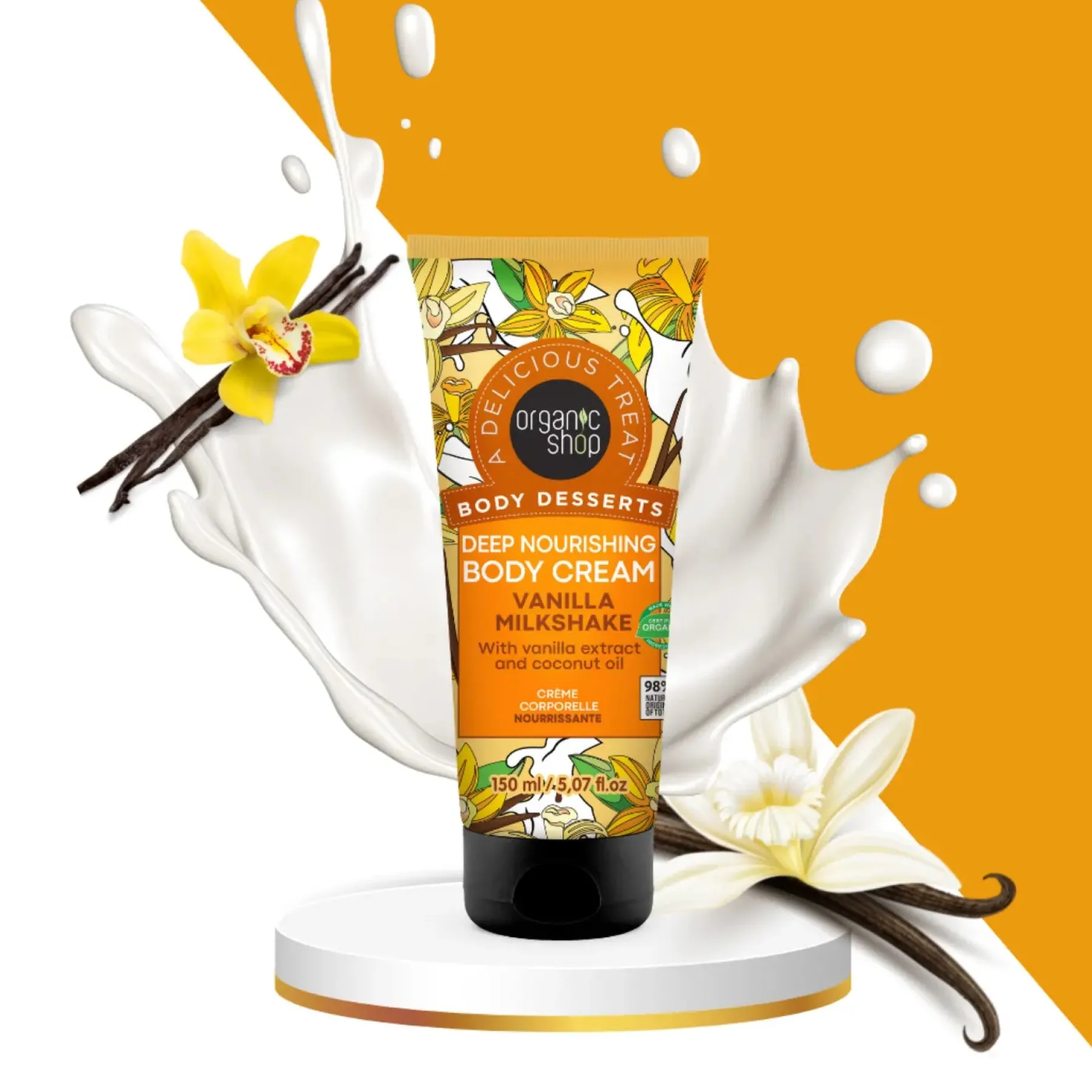 Body Desserts Deep Nourishing Body Cream Vanilla Milkshake Everything Shower|Scent Layering Vanilla