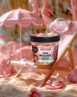 Hot Body Scrub Pink Beachin Vibrant Glow Strawberry Champagne Everything Shower|Körperpeelings