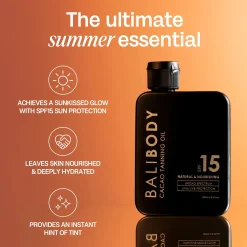 Online Cacao Tanning Oil SPF15 Tanning Oil|Spf