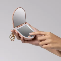 Clearance Compact Mirror Keychain Terracotta Make-Up Spiegel
