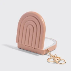 Clearance Compact Mirror Keychain Terracotta Make-Up Spiegel