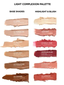 Outlet Complete Canvas Complexion Palette Light Konturieren