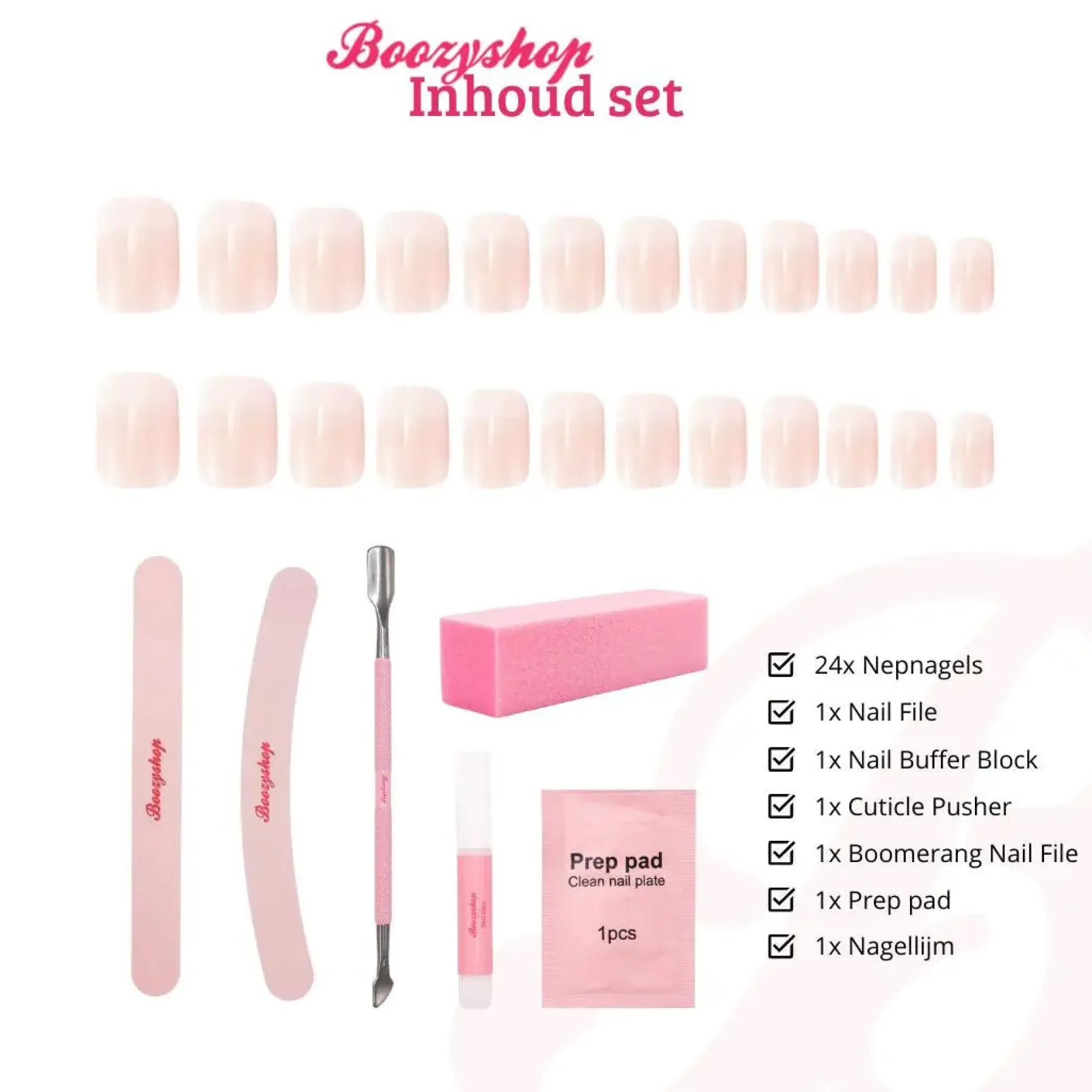 Best Complete Press On French Nails Set Ombre Soft Pink Nagelsätze