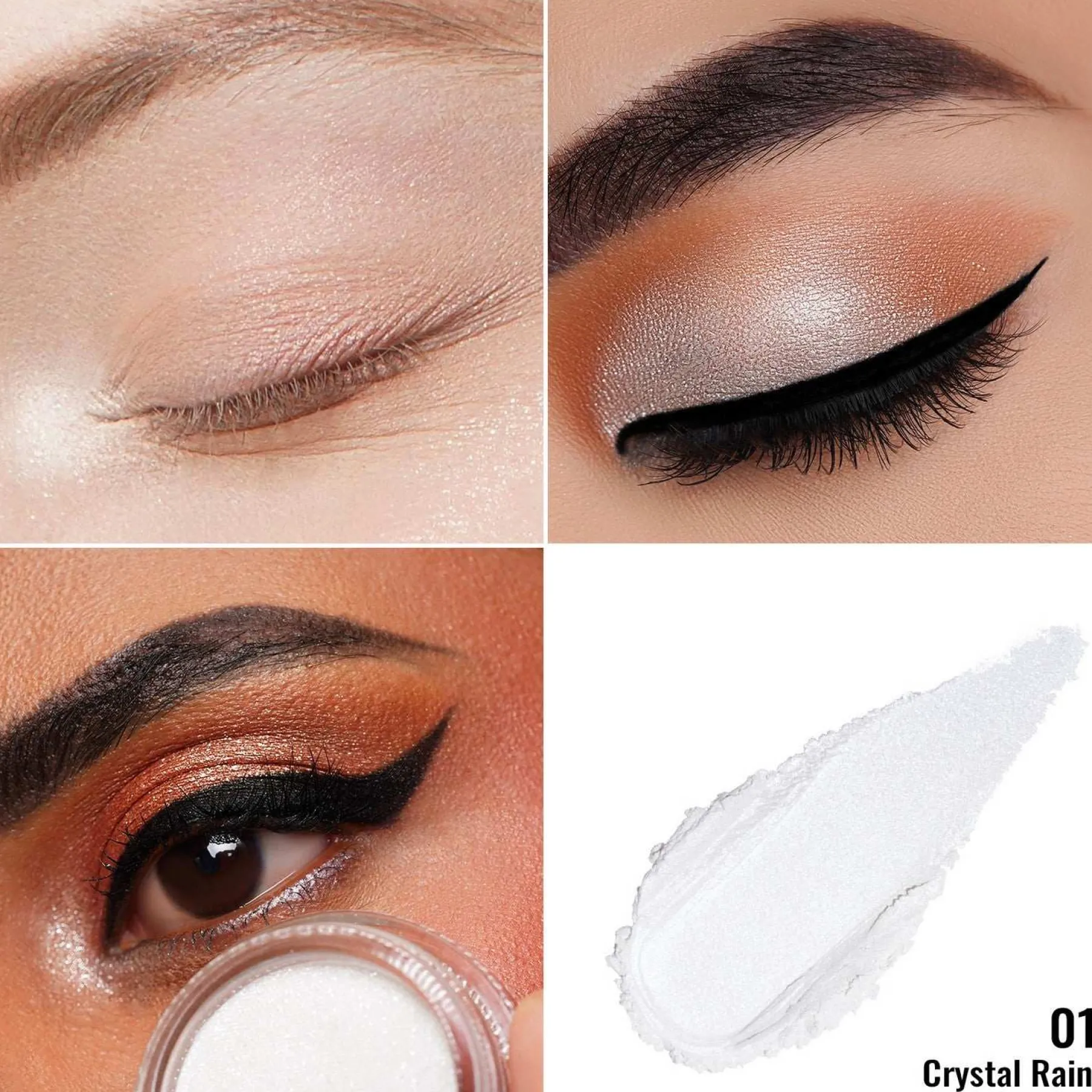 New Cream Color Eyeshadow 01 Crystal Rain Lidschatten|Vegane Lidschatten
