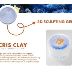 Cris Clay Korean Milky White 3D Gel Veganer Nagellack|5. Gellak