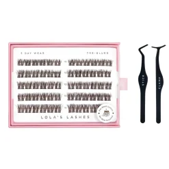 Clearance Dark Cocoa Pre Glued Lashes Set Makeup Sets|Künstliche Wimpern