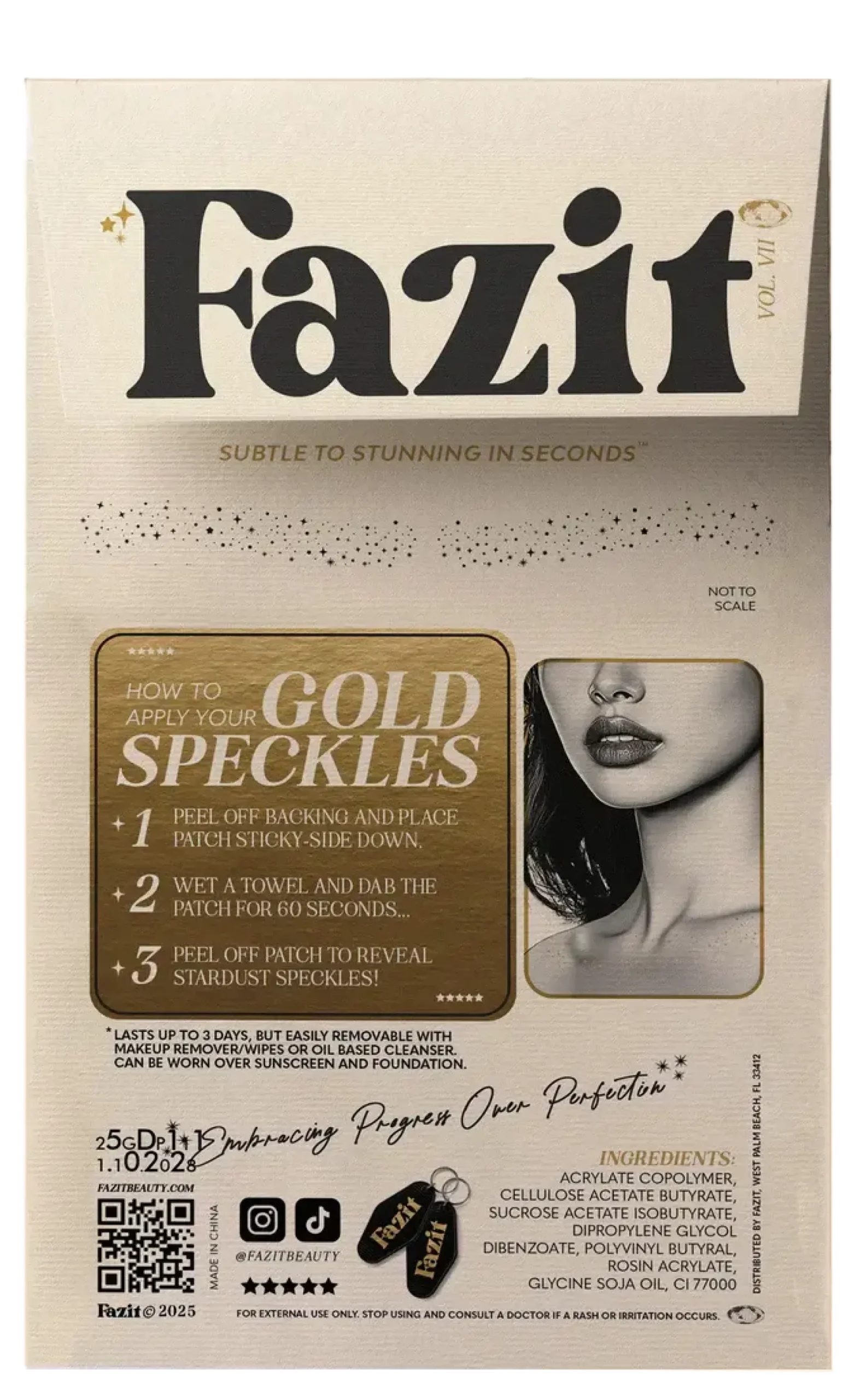 Best Decolletage Speckles Gold Face Jewels