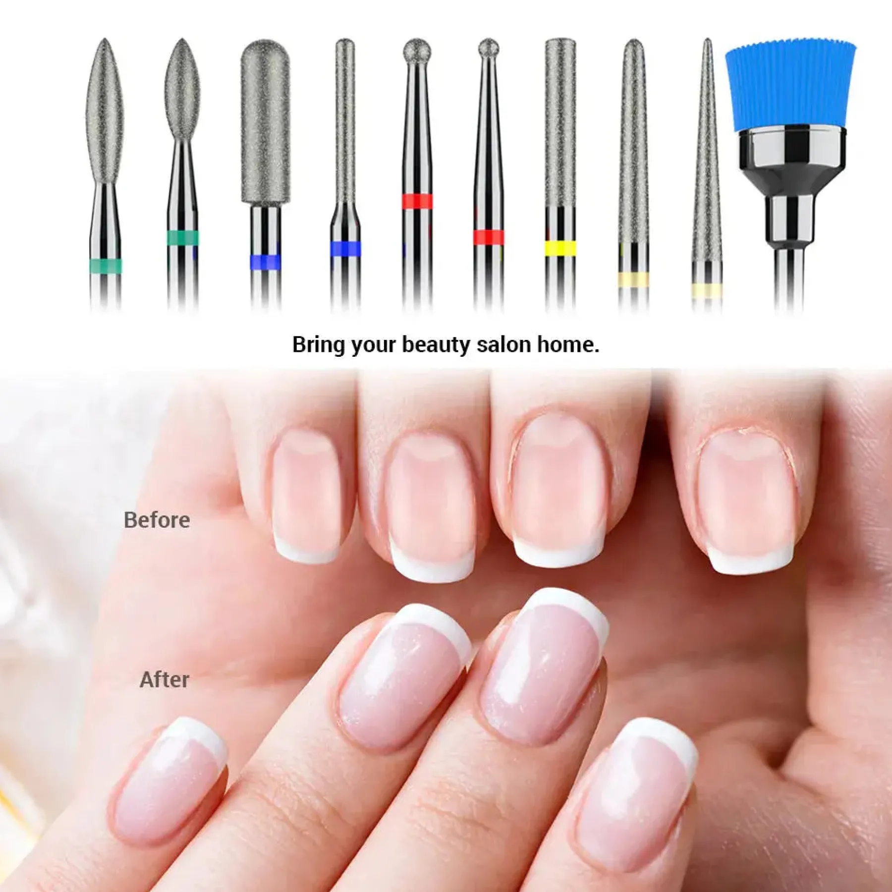 Best Diamond Cuticle Nail Drill Bits Set 10Pcs 1. Nagels Voorbereiden|1. Nagels Voorbereiden