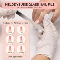 New Double Sided 360 Grit Glass Nail File Set 4Pcs 1. Nagels Voorbereiden|1. Nagels Voorbereiden