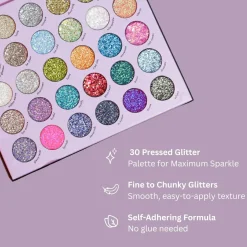 Outlet Electric Disco Pressed Glitter Palette Lidschatten|Vegane Lidschatten