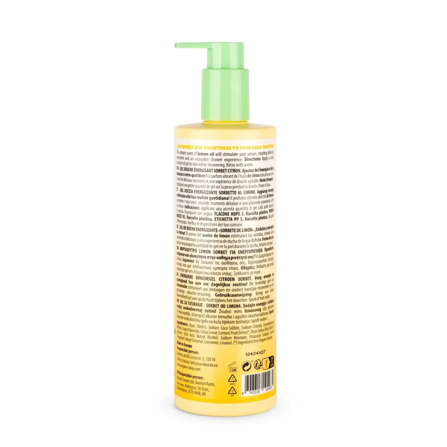Online Energising Shower Gel Lemon Sorbet Vegan Pflege|Duschgel
