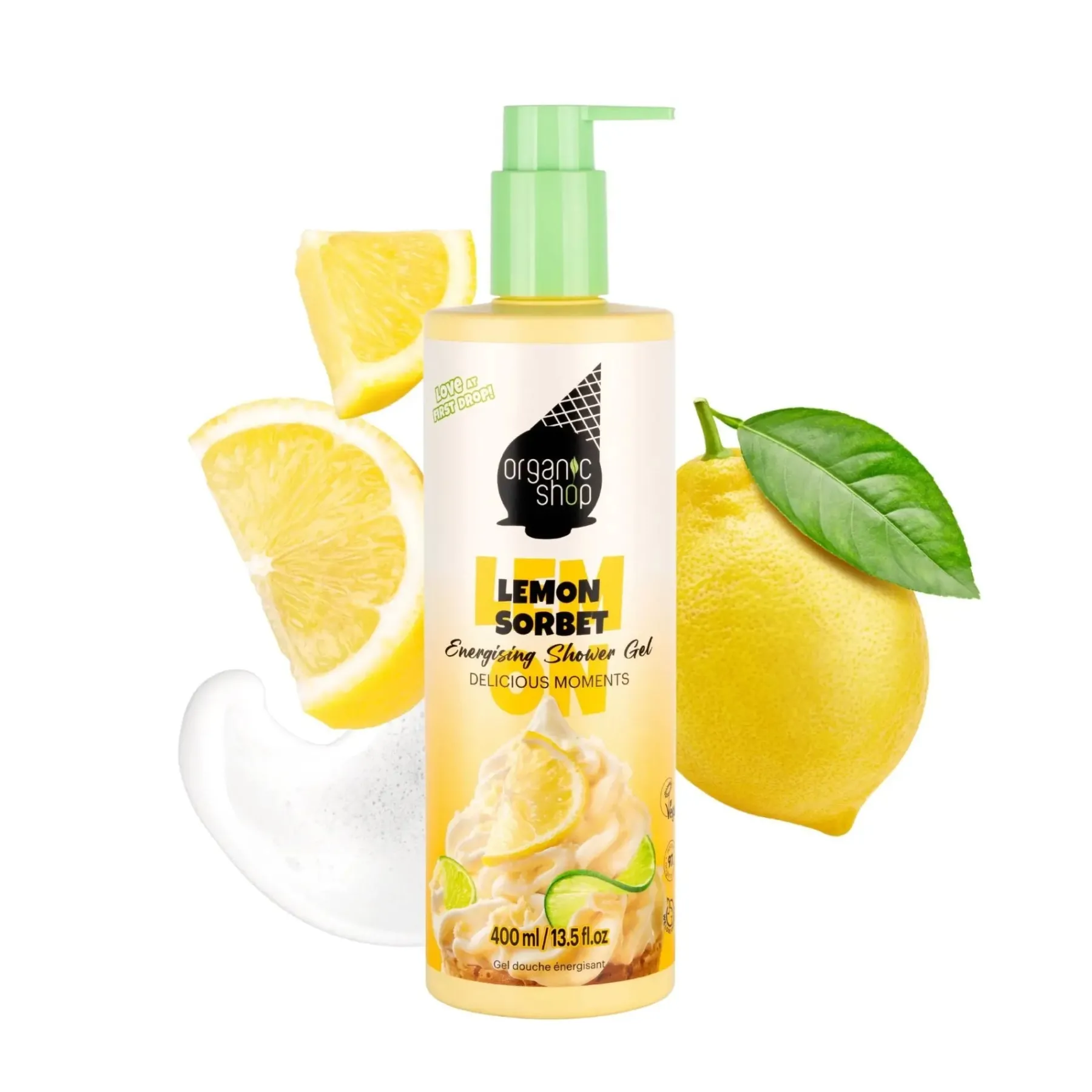 Online Energising Shower Gel Lemon Sorbet Vegan Pflege|Duschgel