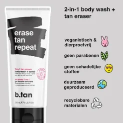 Erase Tan Repeat 2 in 1 Tan Eraser Body Wash + Scrub Körperpeelings|Hauptzutat