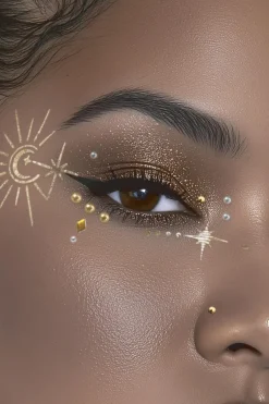 Online Face Adornments Starry Eyed Face Jewels