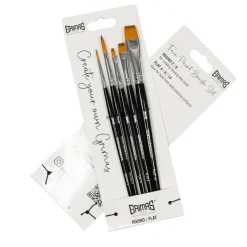New Face Paint Brush Set Round Flat Tön Mehr|Spezialeffekte Pinsel
