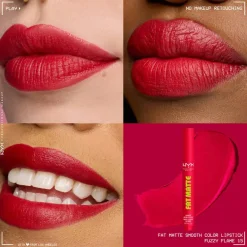 Clearance Fat Matte Smooth Color Lipstick Fuzzy Flame Lippenstift|Veganer Lippenstifte