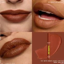 Clearance Fat Matte Smooth Color Lipstick Beary Nude Lippenstift|Veganer Lippenstifte