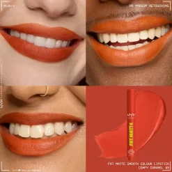 Hot Fat Matte Smooth Color Lipstick Comfy Caramel Lippenstift|Veganer Lippenstifte