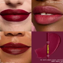 Hot Fat Matte Smooth Color Lipstick Berry Smooth Lippenstift|Veganer Lippenstifte
