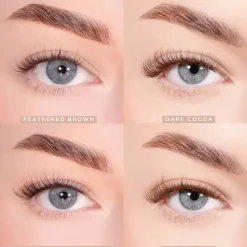 Clearance Feathered Dark Brown Pre-Glued Lashes Künstliche Wimpern