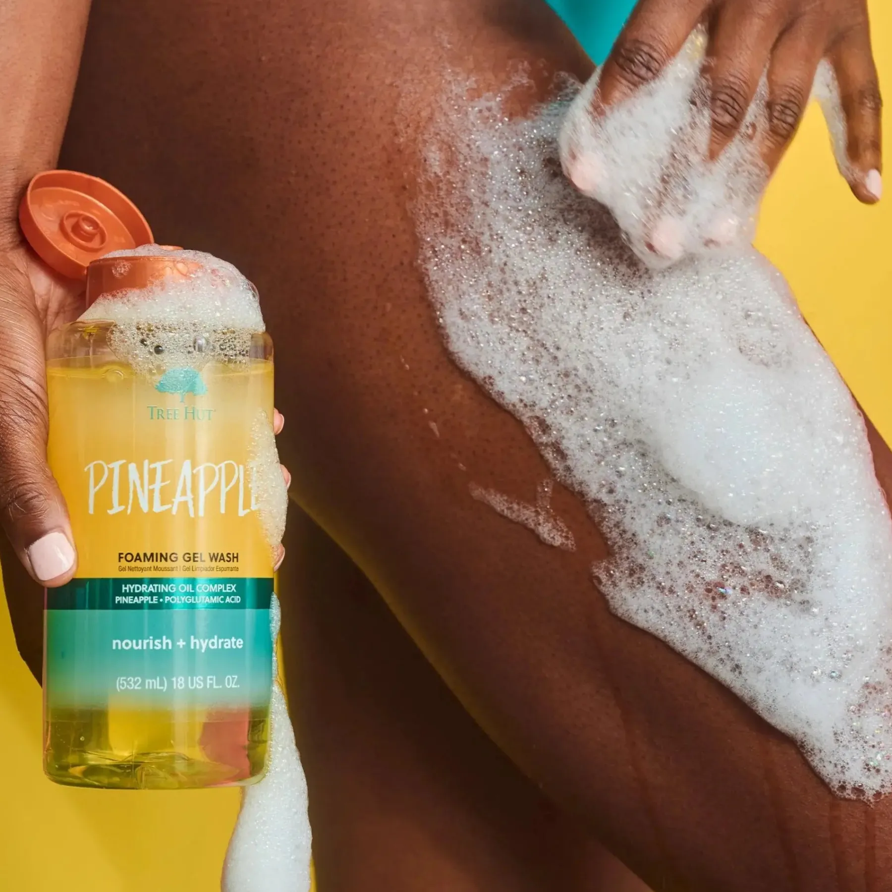 New Foaming Gel Body Wash Pineapple Vegan Pflege|Duschgel