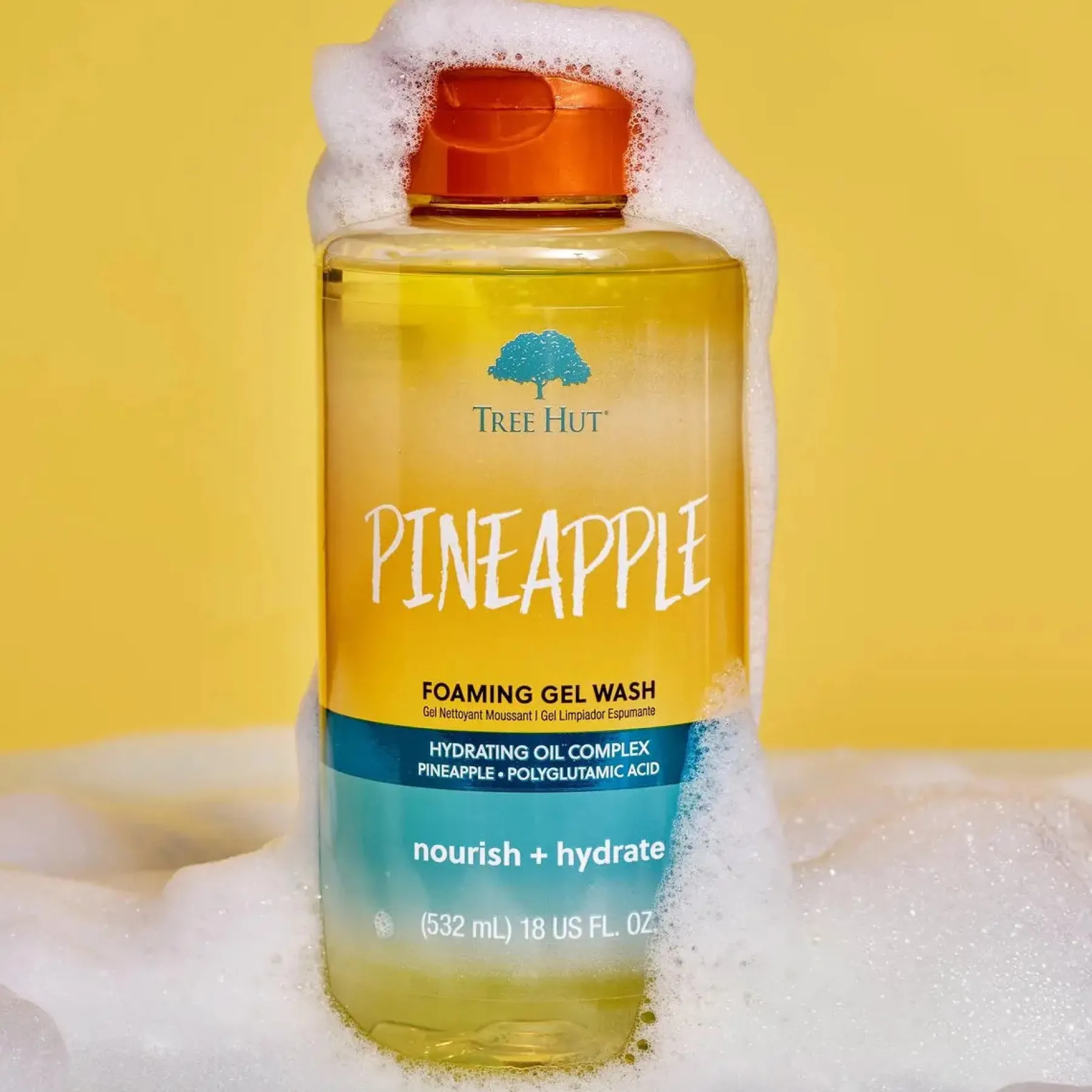New Foaming Gel Body Wash Pineapple Vegan Pflege|Duschgel