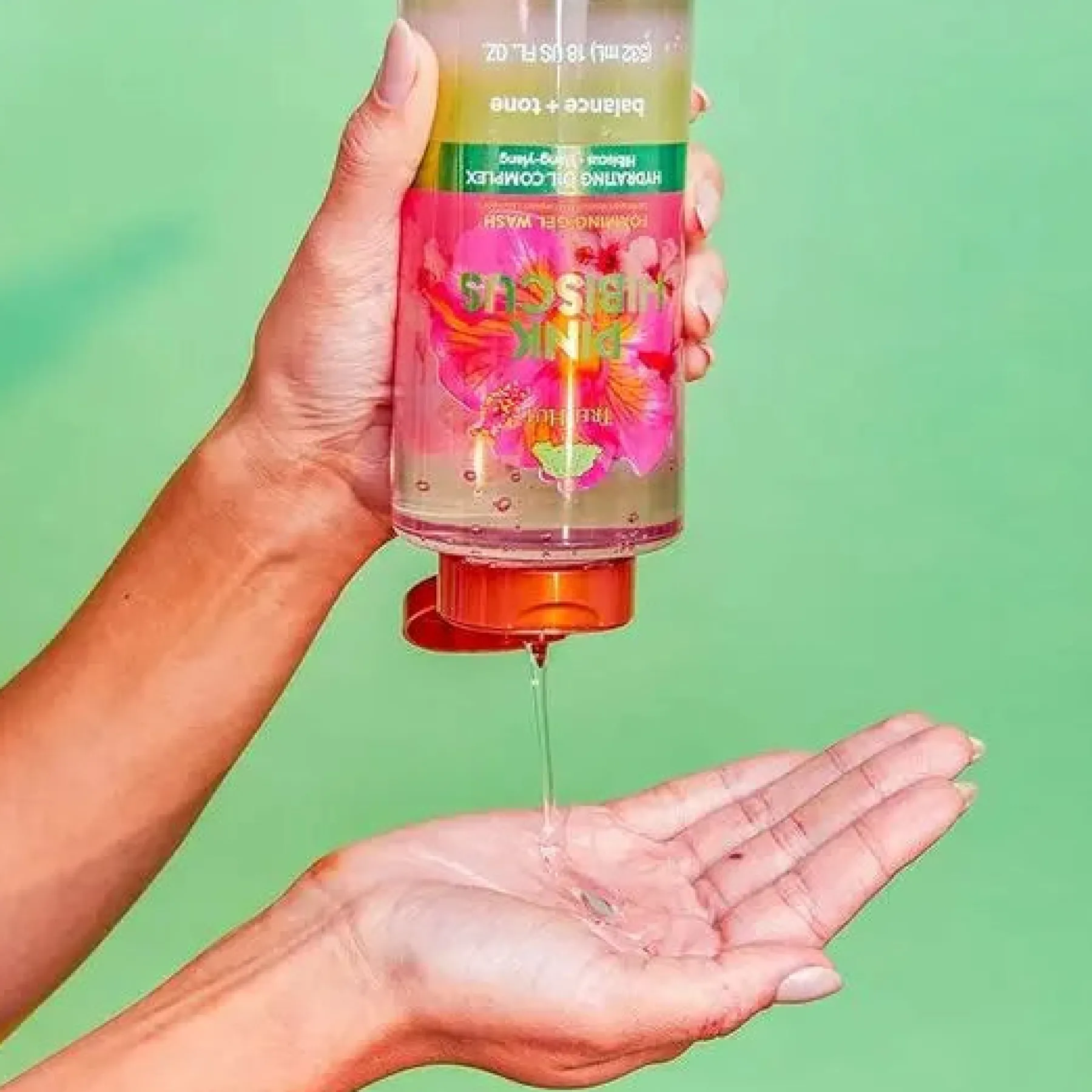 Discount Foaming Gel Body Wash Pink Hibiscus Vegan Pflege|Duschgel