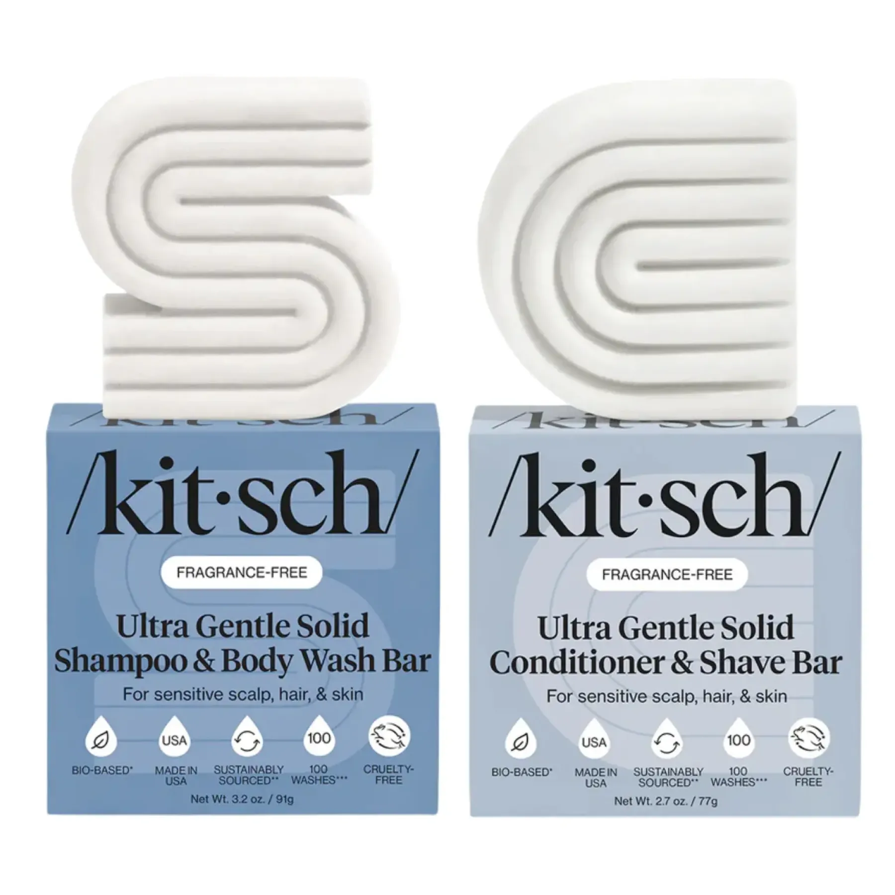 Hot Fragrance Free Ultra Sensitive Shampoo & Conditioner Bar Set Haarpflege-Routinen & Sets|Shampoo