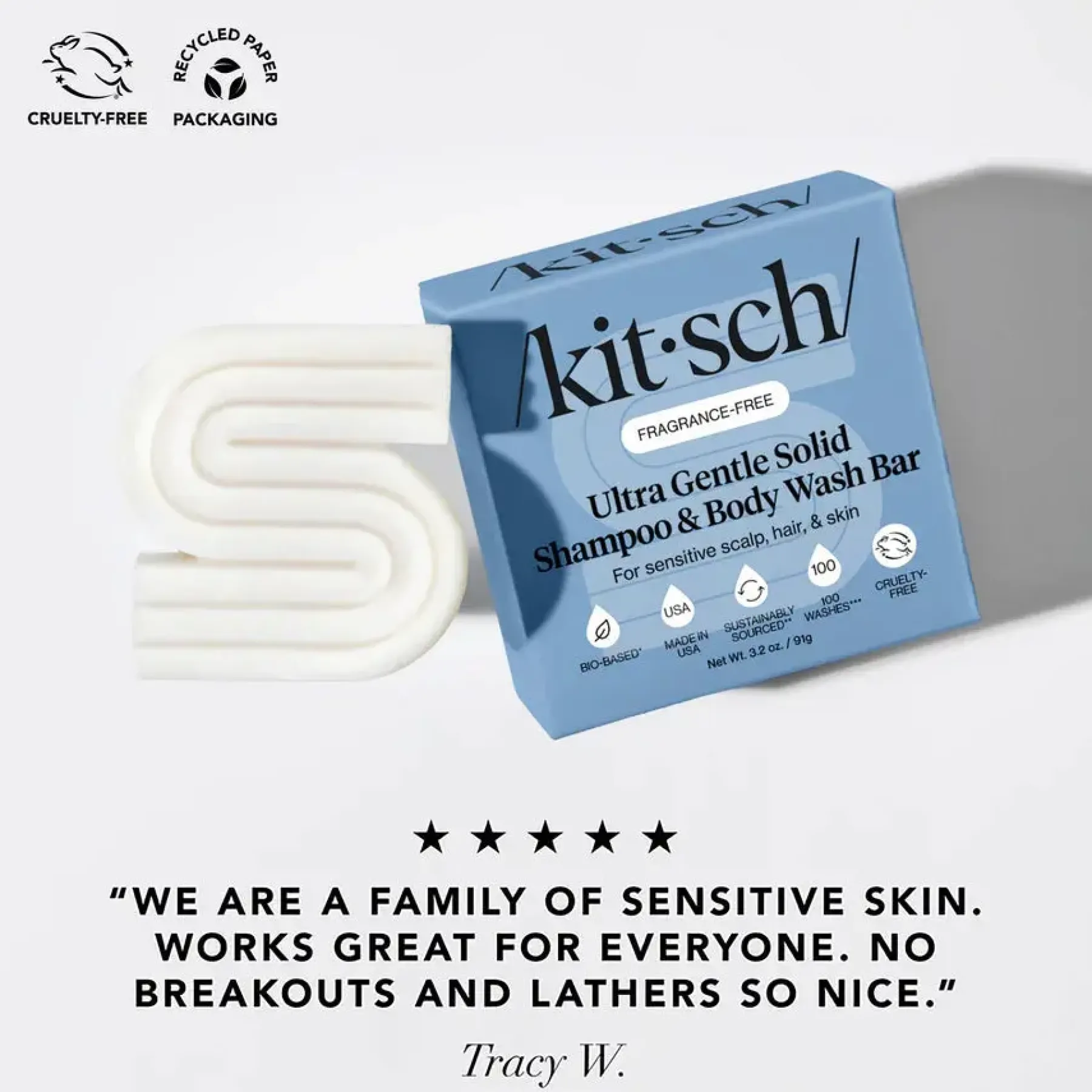 Hot Fragrance Free Ultra Sensitive Shampoo & Conditioner Bar Set Haarpflege-Routinen & Sets|Shampoo