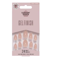 Hot Gel Finish Blush Suede Nails Künstliche Nägel