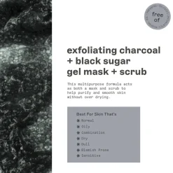 Hot Gel Mask Scrub Charcoal And Black Sugar Purify Vegan Pflege|Gesichtsmasken