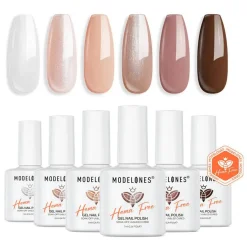 Clearance Gel Nail Polish Set Cocoa Cream Veganer Nagellack|Hema-Frei