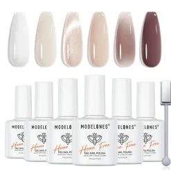 Best Gel Nail Polish Set Coffee and Cream Veganer Nagellack|Hema-Frei