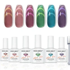 Gel Nail Polish Set Gloaming Coral Veganer Nagellack|Cat Eye Gellack