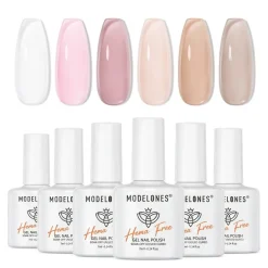 Clearance Gel Nail Polish Set Sheer Elegance Veganer Nagellack|5. Gellak