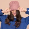 Clearance Glazey™ Satin Lined Beanie Blush Curly & Coily Accessories|Hair Growth