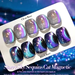 Hot Glitter Cat Magnetic Gel MY35 Starry Sky Veganer Nagellack|Cat Eye Gellack