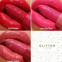 Online Glitter Lips Birthday Suit Lippenstift|Veganer Lippenstifte