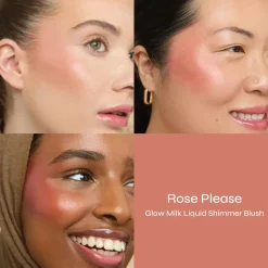 Discount Glow Milk Liquid Shimmer Blush Rose Please Rouge