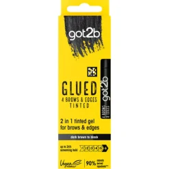 Clearance Got2b Glued 4 Brows & Edges Tinted Gel Black Reisegröße|Vegane Augenbrauen Produkten