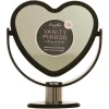Outlet Heart Vanity Mirror Black 5x Magnified Make-Up Spiegel