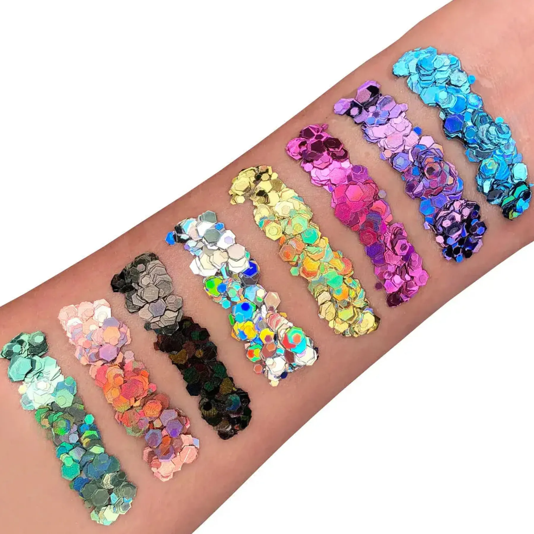 Hot Holographic Chunky Glitter Gel Gold Glitzer
